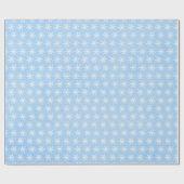 witte sneeuwvlokken op Bleek blauw Cadeaupapier (Vlak)