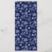 Witte sneeuwvlokken op de donkerblauwe Kaart van (Achterkant)