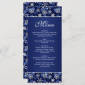 Witte sneeuwvlokken op de donkerblauwe Kaart van (Voorkant / Achterkant)