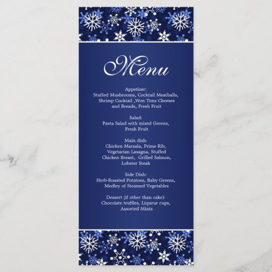 Witte sneeuwvlokken op de donkerblauwe Kaart van (Voorkant)