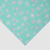 Witte sneeuwvlokken op een aquatische achtergrond tissuepapier (Detail)