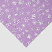 Witte sneeuwvlokken op een lila achtergrond tissuepapier (Detail)
