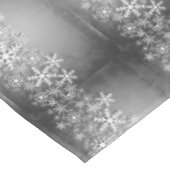 Witte sneeuwvlokken op grijs kerstcadeau tafelkleed (Gekanteld)