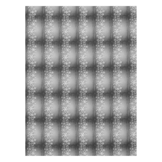 Witte sneeuwvlokken op grijs kerstcadeau tafelkleed (Voorkant)