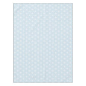 Witte sneeuwvlokken op het blauwe borstballetje. tafelkleed (Voorkant)