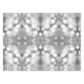 Witte sneeuwvlokken op het grijze borstje van Xmas Tafelkleed (Voorkant (Horizontaal))