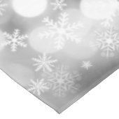 Witte sneeuwvlokken op het grijze borstje van Xmas Tafelkleed (Gekanteld)