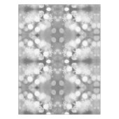 Witte sneeuwvlokken op het grijze borstje van Xmas Tafelkleed (Voorkant)