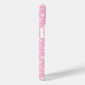 Witte sneeuwvlokken op Licht Roze Winterpatroon Case-Mate iPhone Case (Achterkant / Rechts)