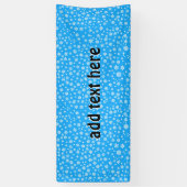 Witte sneeuwvlokken op lichtblauwe achtergrond spandoek (Verticaal)
