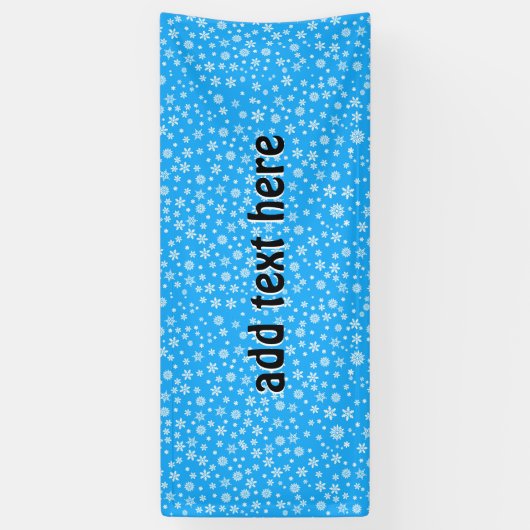 Witte sneeuwvlokken op lichtblauwe achtergrond spandoek (Verticaal)