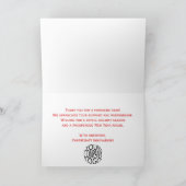 Witte sneeuwvlokken op Red Christmas Corporate Kaart (Binnen)