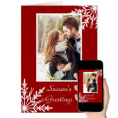 Witte sneeuwvlokken op Red Season's Groeten