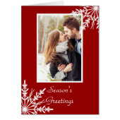 Witte sneeuwvlokken op Red Season's Groeten (Voorkant)