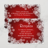 Witte sneeuwvlokken op rode neerslag Nodig Kaart (Voorkant / Achterkant)