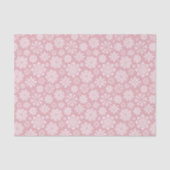 Witte sneeuwvlokken op roze kerst tissuepapier (Voorkant)