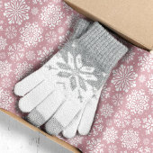 Witte sneeuwvlokken op roze Kerstmis Tissuepapier