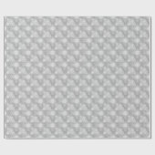 Witte sneeuwvlokken op zilver cadeaupapier (Vlak)