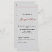 Witte sneeuwvlokken op zilveren bruiloft programma programmakaart (Voorkant / Achterkant)