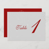 Witte Sneeuwvlokken op Zilveren Tafelnummer (Voorkant / Achterkant)