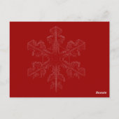 Witte Sneeuwvlokken op Zilveren Tafelnummer (Achterkant)