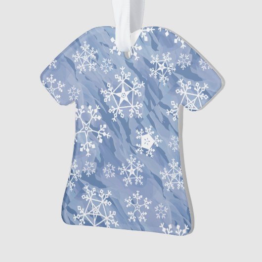 Witte sneeuwvlokken ornament (voorkant)