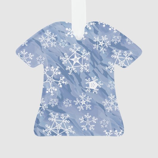 Witte sneeuwvlokken ornament (achterkant)