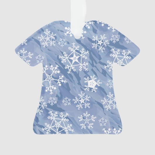 Witte sneeuwvlokken ornament (voorkant)