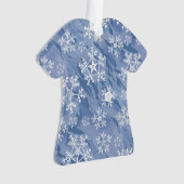 Witte sneeuwvlokken ornament (voorkant)