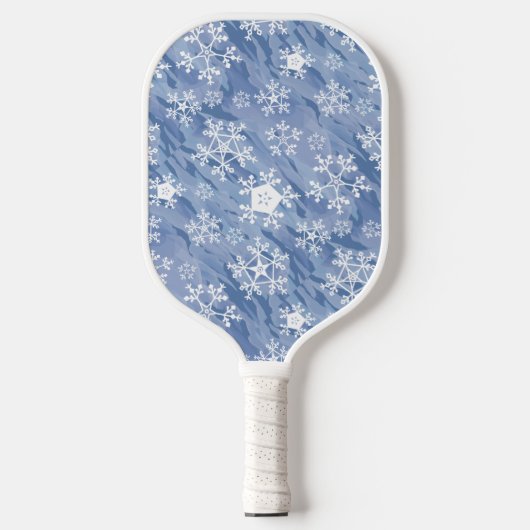 Witte sneeuwvlokken pickleball paddle (Voorkant)