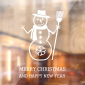 Witte sneeuwvlokken raamsticker (Vel 2)