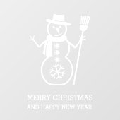 Witte sneeuwvlokken raamsticker (Vel)