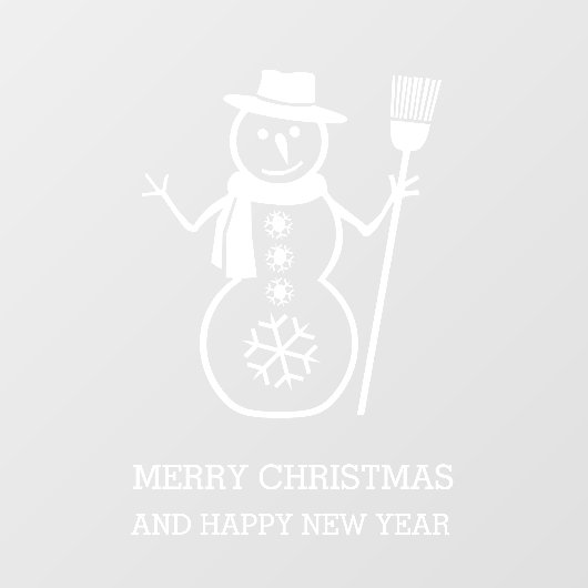 Witte sneeuwvlokken raamsticker (Vel)