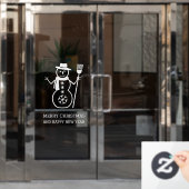 Witte sneeuwvlokken raamsticker (Kantoordeur)