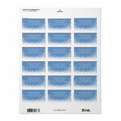 Witte sneeuwvlokken rand etiket (Full Sheet)