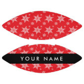 Witte sneeuwvlokken, rood, Jouw naam, personaliser American Football (Panelen)