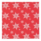 Witte sneeuwvlokken, rood, Jouw naam, personaliser Kubus (Rechts)