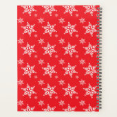 Witte sneeuwvlokken, rood, Jouw naam, personaliser Planner (Achterkant)