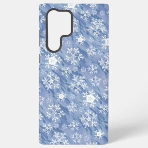 Witte sneeuwvlokken samsung galaxy hoesje
