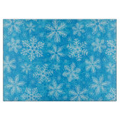 Witte sneeuwvlokken snijplank (Voorkant)