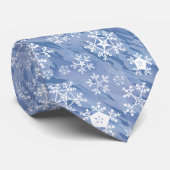 Witte sneeuwvlokken stropdas (Opgerold)