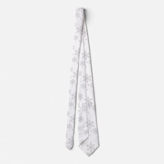 Witte sneeuwvlokken Stropdas winterbruiloft (Achterkant)
