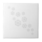 Witte sneeuwvlokken tegeltje (Voorkant)