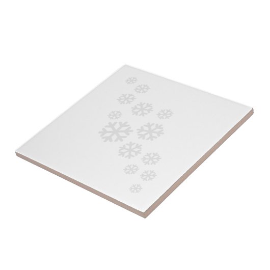 Witte sneeuwvlokken tegeltje (Zijkant)