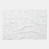 Witte sneeuwvlokken theedoek (Horizontaal)