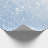 Witte sneeuwvlokken tijdens de winter cadeaupapier (Hoek)
