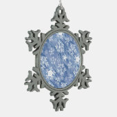 Witte sneeuwvlokken tin sneeuwvlok ornament (Links)