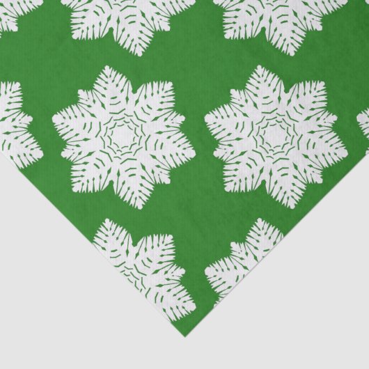 Witte sneeuwvlokken tissuepapier (Detail)