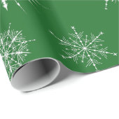 Witte sneeuwvlokken verschillende vormen cadeaupapier (Rol Hoek)