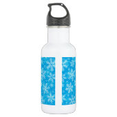 Witte sneeuwvlokken waterfles  (Achterkant)